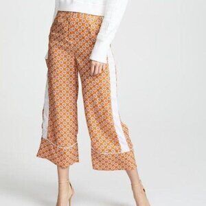 The Fifth Label Orange and White Cropped Pants